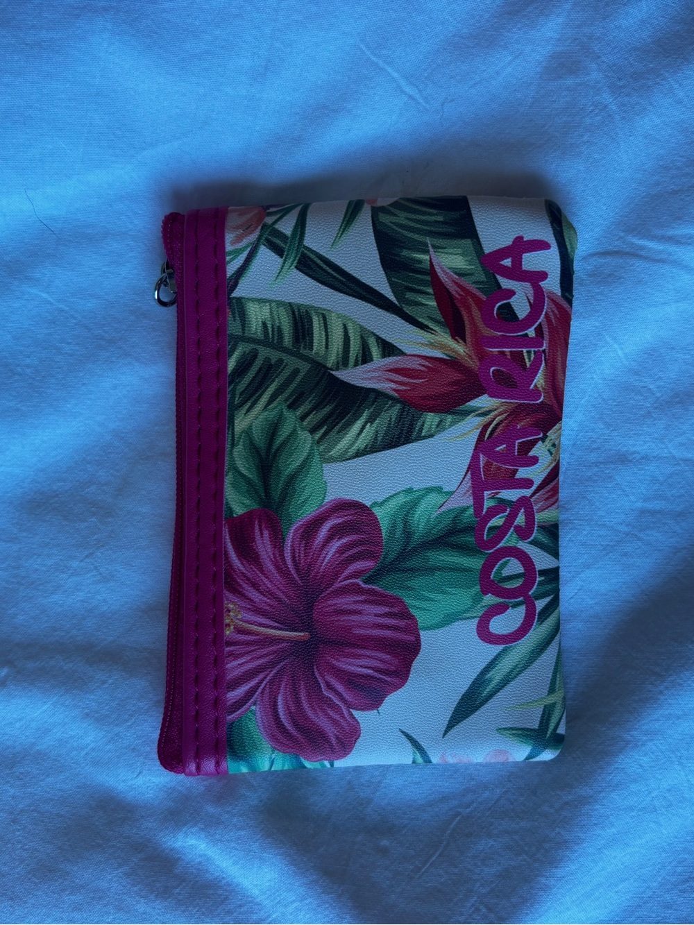 Floral Zip Wallet - Pink Tropical Print